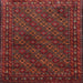 Round Machine Washable Traditional Brown Red Rug, wshtr1746