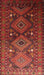 Machine Washable Traditional Tomato Red Rug, wshtr1747