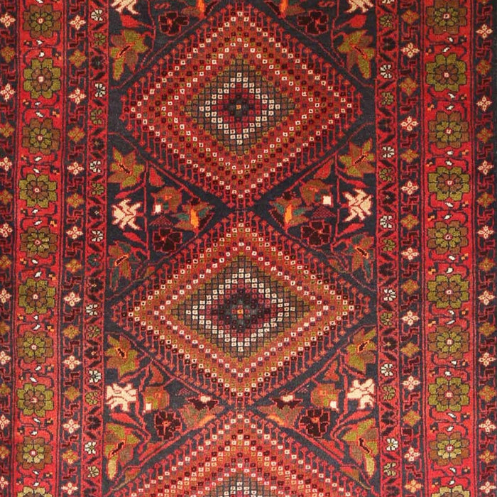 Machine Washable Traditional Tomato Red Rug, wshtr1747