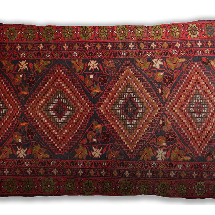 Traditional Classic Rectangular Tomato Red Lumbar Throw Pillow, 13 inch by 19 inch, lbtr1747