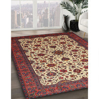 Traditional Saffron Red Persian Rug, tr1749