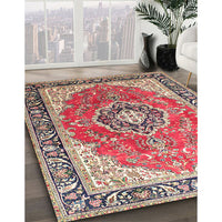 Traditional Light French Beige Brown Medallion Rug, tr174