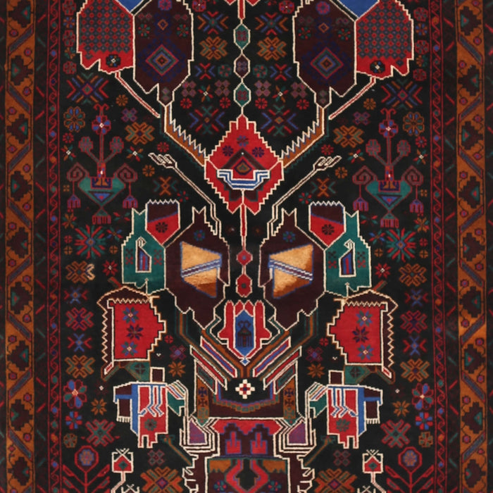 Traditional Dark Brown Persian Rug, tr1751