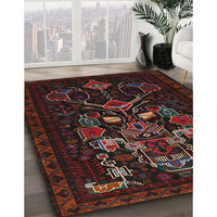Traditional Dark Brown Persian Rug, tr1751