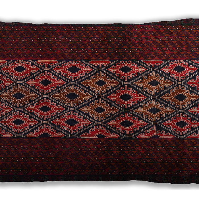 Traditional Classic Rectangular Wine Red Lumbar Throw Pillow, 13 inch by 19 inch, lbtr1752