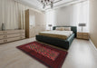 Traditional Wine Red Persian Rug in a Bedroom, tr1752