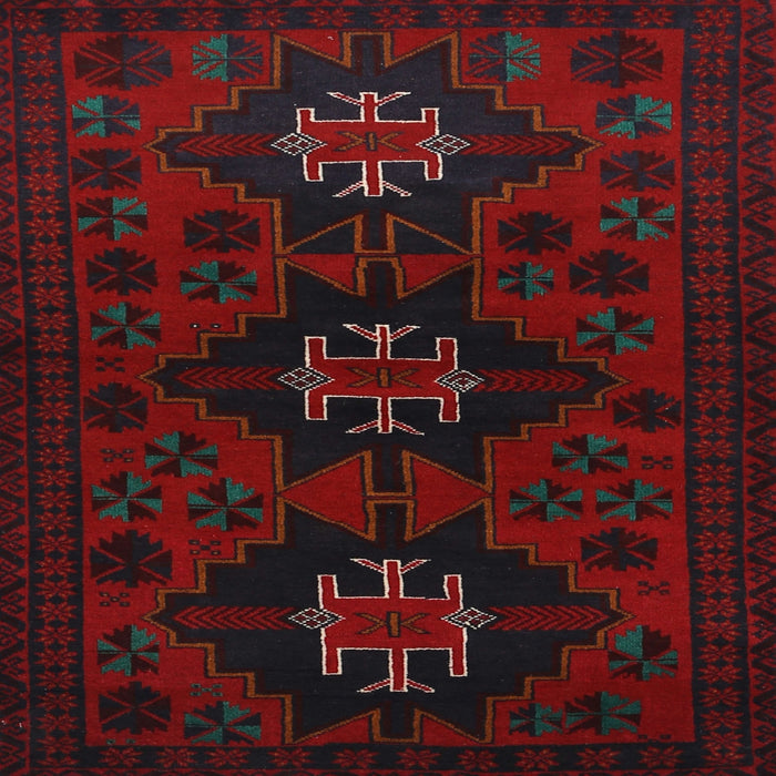 Square Traditional Charcoal Black Persian Rug, tr1753