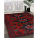 Traditional Charcoal Black Persian Rug in Family Room, tr1753