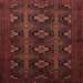 Round Machine Washable Traditional Chestnut Brown Rug, wshtr1755