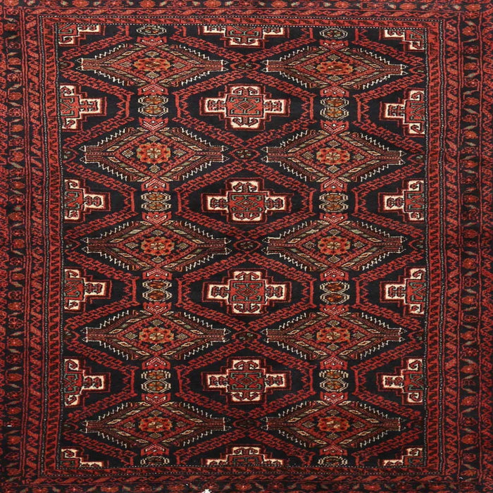 Square Traditional Chestnut Brown Persian Rug, tr1755