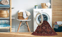 Machine Washable Traditional Chestnut Brown Rug in a Washing Machine, wshtr1755