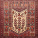 Square Traditional Sunrise Orange Persian Rug, tr1756