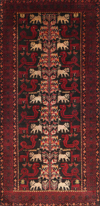 Machine Washable Traditional Cranberry Red Rug, wshtr1758