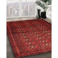 Traditional Fire Brick Red Southwestern Rug, tr1759