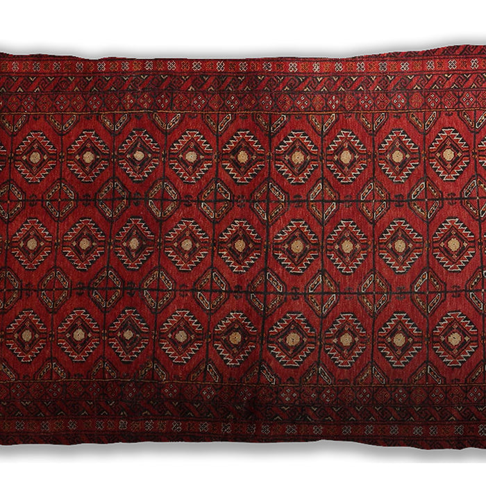 Traditional Classic Rectangular Fire Brick Red Lumbar Throw Pillow, 13 inch by 19 inch, lbtr1759