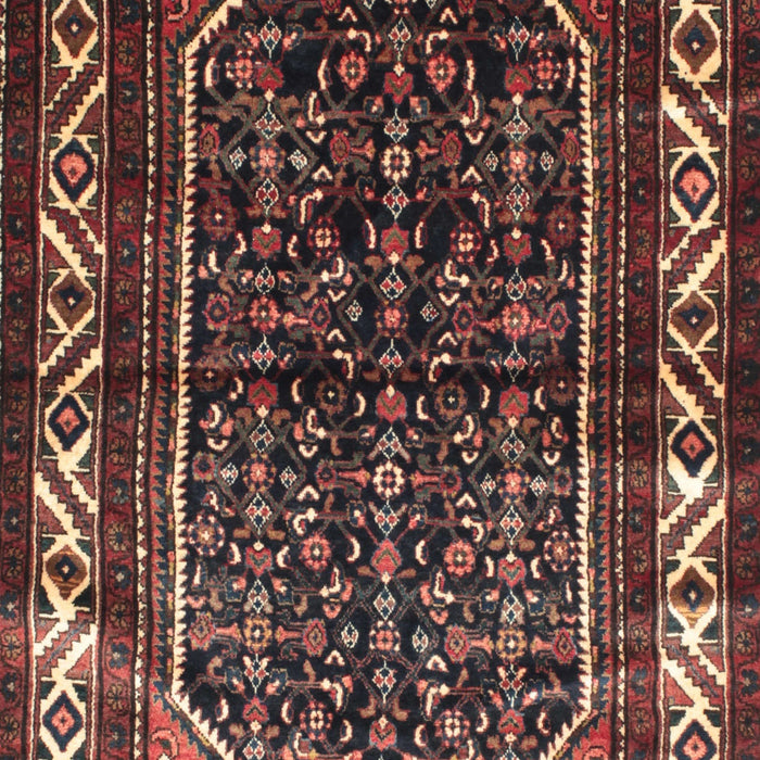Machine Washable Traditional Dark Gold Brown Rug, wshtr175