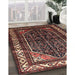 Traditional Dark Gold Brown Persian Rug in Family Room, tr175