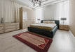 Traditional Wine Red Persian Rug in a Bedroom, tr1760