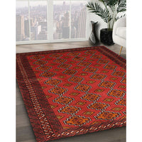 Traditional Fire Brick Red Southwestern Rug, tr1762