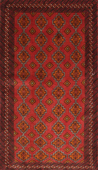 Machine Washable Traditional Fire Brick Red Rug, wshtr1762