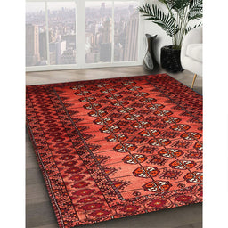 Traditional Red Southwestern Rug in Family Room, tr1763