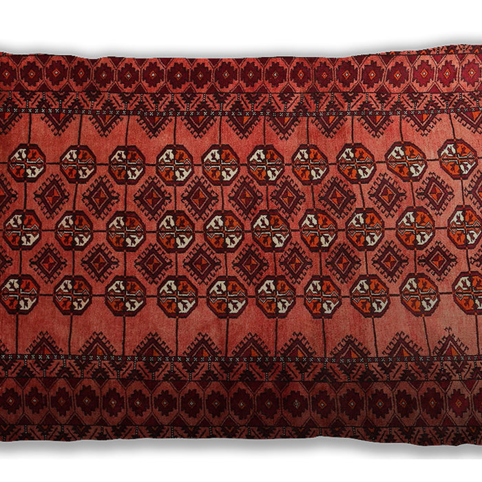 Traditional Classic Rectangular Red Lumbar Throw Pillow, 13 inch by 19 inch, lbtr1763