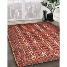 Traditional Red Persian Rug in Family Room, tr1765