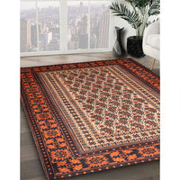 Traditional Orange Brown Persian Rug, tr1766