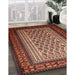 Traditional Orange Brown Persian Rug in Family Room, tr1766