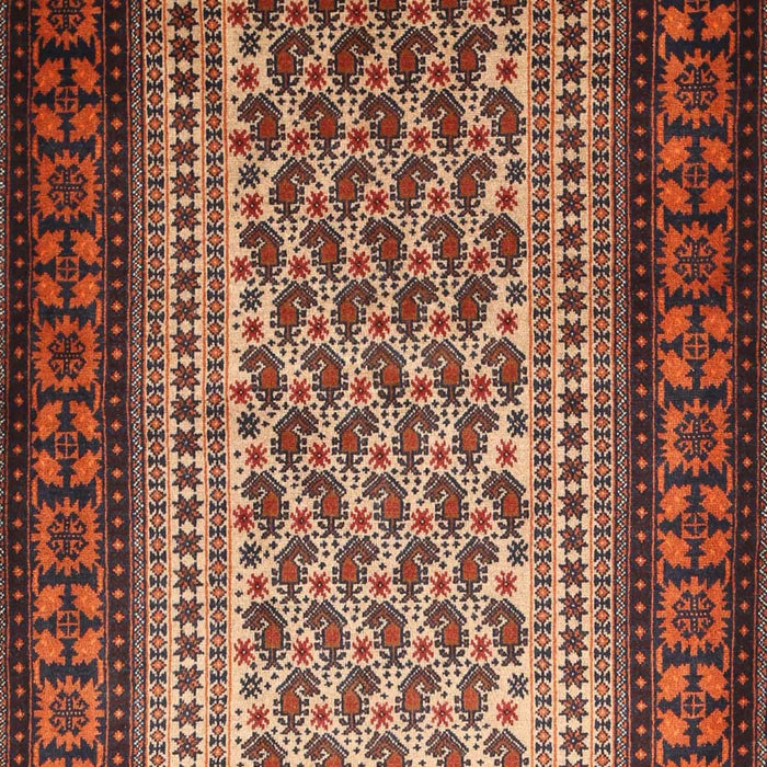 Traditional Orange Brown Persian Rug, tr1766