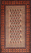 Machine Washable Traditional Orange Brown Rug, wshtr1766