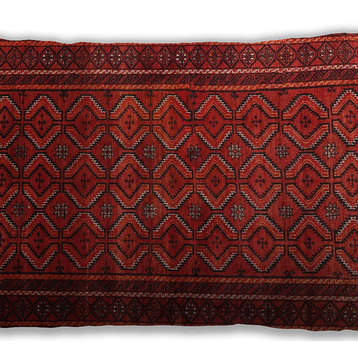 Traditional Classic Rectangular Fire Brick Red Lumbar Throw Pillow, 13 inch by 19 inch, lbtr1767