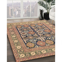 Traditional Sienna Brown Persian Rug, tr176