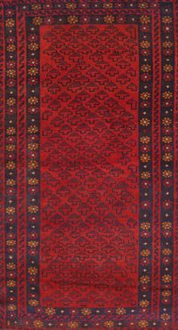 Machine Washable Traditional Red Rug, wshtr1774