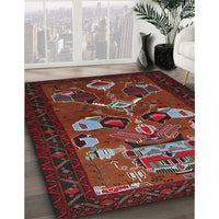 Traditional Chestnut Brown Persian Rug, tr1775