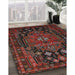 Traditional Reddish Brown Persian Rug in Family Room, tr1776