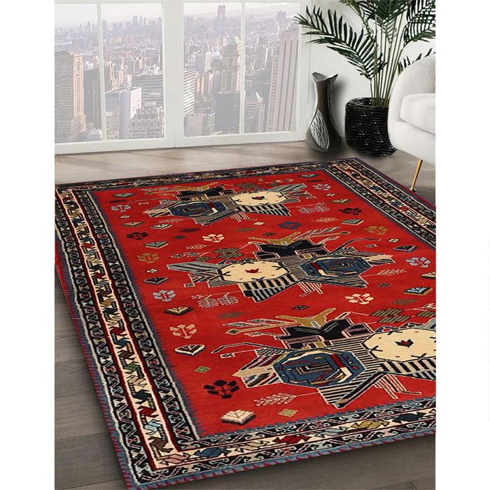 Traditional Brown Persian Rug in Family Room, tr1777