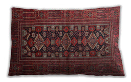 Traditional Classic Rectangular Cherry Red Lumbar Throw Pillow, 13 inch by 19 inch, lbtr1778