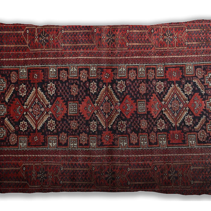 Traditional Classic Rectangular Cherry Red Lumbar Throw Pillow, 13 inch by 19 inch, lbtr1778