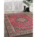 Traditional Camel Brown Persian Rug in Family Room, tr1779