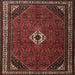 Square Traditional Sienna Brown Persian Rug, tr1780