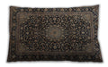 Traditional Classic Rectangular Dark Almond Brown Lumbar Throw Pillow, 13 inch by 19 inch, lbtr1781