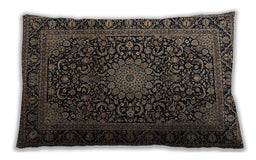 Traditional Classic Rectangular Dark Almond Brown Lumbar Throw Pillow, 13 inch by 19 inch, lbtr1781