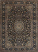 Traditional Dark Almond Brown Medallion Rug, tr1781