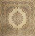 Traditional Light Brown Medallion Rug, tr1782