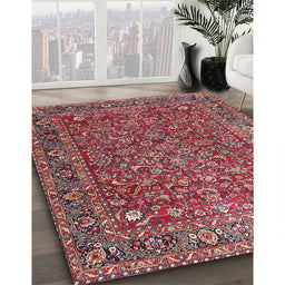 Traditional Pink Persian Rug in Family Room, tr1783