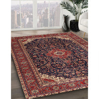 Traditional Orange Salmon Pink Medallion Rug, tr1784