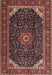 Traditional Orange Salmon Pink Medallion Rug, tr1784