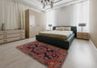 Machine Washable Traditional Chestnut Brown Rug in a Bedroom, wshtr1785