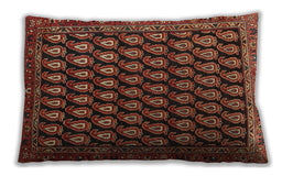 Traditional Classic Rectangular Saffron Red Lumbar Throw Pillow, 13 inch by 19 inch, lbtr1786